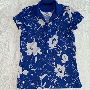 RLX Ladies Blue Floral Polo